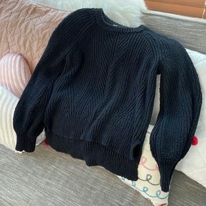 Madewell chunky pattern detail sweater in black